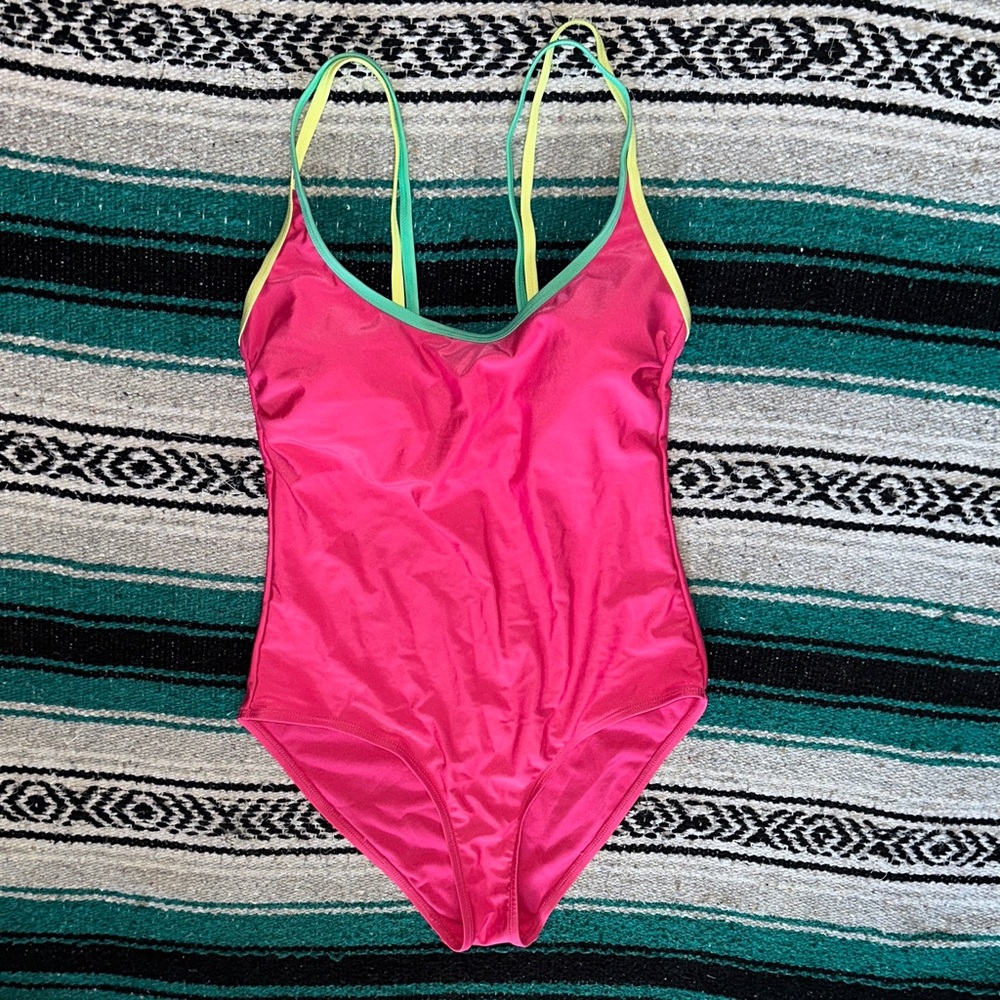 No Boundaries Juniors Multi-Strap One-Piece Swimsuit
